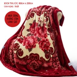 {ảnh thật ] Chăn Lông Tuyết Nhung 2kg Mẫu Mới 2026 - Không rụng lông, Siêu Nhẹ Siêu Ấm Cho Mùa Đại Hàn 3