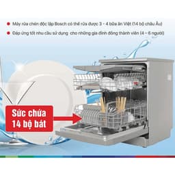 Máy Rửa Bát Bosch SMS6ZCI01P Serie 6 14 Bộ Độc Lập Sấy Zeolith Home Connect Chính Hãng 4