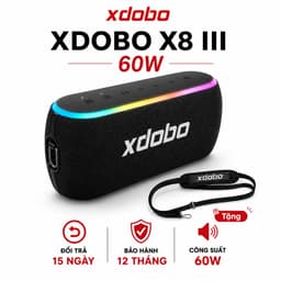 Loa Bluetooth XDOBO X8 III 60W + dây đeo – Bass Mạnh, Bluetooth 5.3, Chống Nước IPX7 1