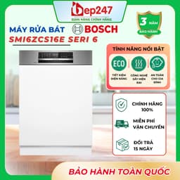 Máy Rửa Bát Bosch SMI6ZCS16E Serie 6 14 Bộ Bán Âm Sấy Zeolith Home Connect Chính Hãng 1