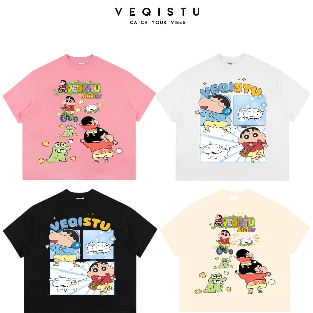Áo Thun BOXY Local Brand VEQISTU "BST SHIN 1 ", Áo Thun Boxy Form Rộng Unisex 250Gsm 100% Cotton