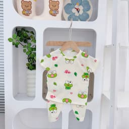 [CD01] Bộ quần áo cộc tay quần dài chất thun tăm lạnh mềm mịn thoáng mát cho bé trai bé gái từ 4kg - 15kg - CÚN BABY 8