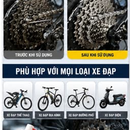 COMBO FULL dụng cụ vệ sinh xích líp xe đạp siêu sạch, Bộ đồ bảo dưỡng xe đạp chuyên dụng CBVS_FULL 7