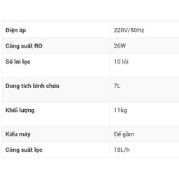 Máy Lọc Nước Kangaroo Hydrogen KGHP10K3 10 Lõi RO Vortex Tạo Nước Hydrogen Khoáng Gốm Công Suất 18L/H Bình Chứa 7L 9