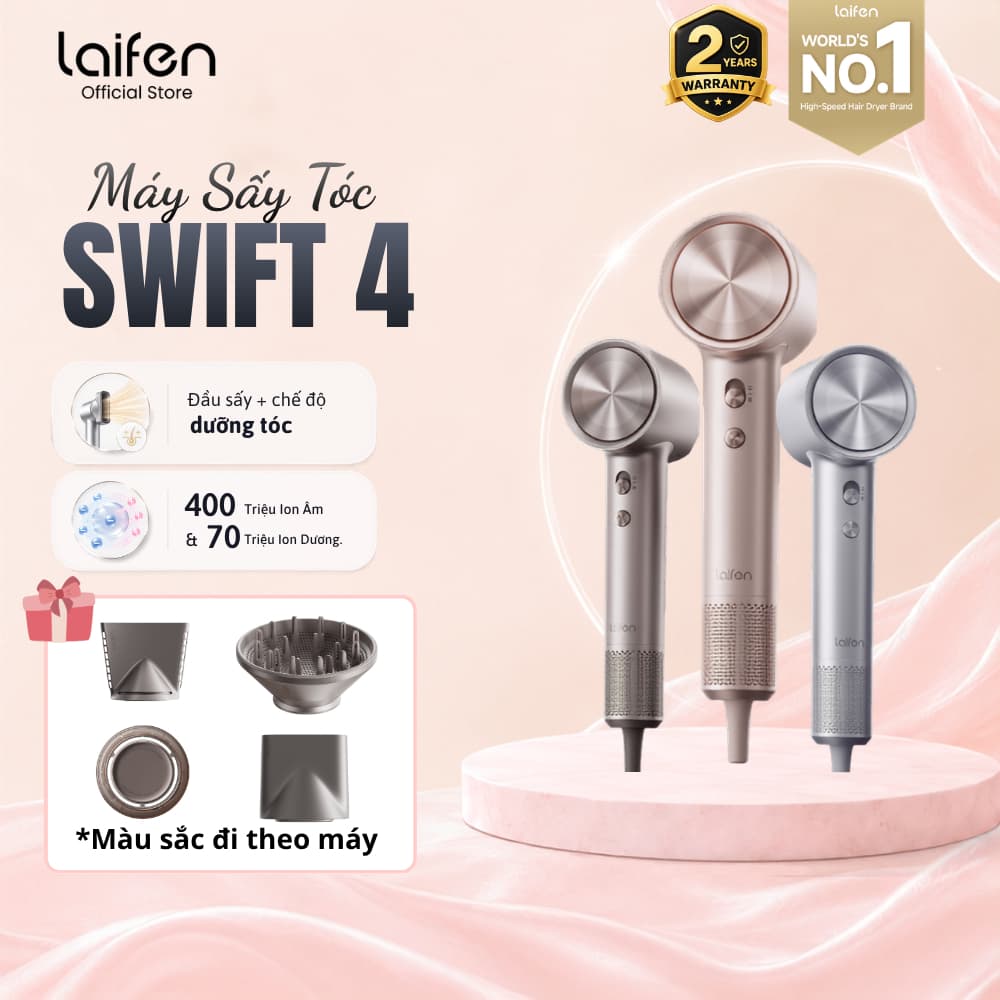 [Livestream] Máy Sấy Tóc Laifen Swift 4 Chính Hãng, Sấy Tóc Nhanh, Dưỡng Tóc, Bảo Hành 24 Tháng