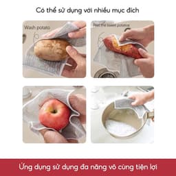 Combo 10-50 Giẻ Rửa Chén Kim Loại Lau Bồn Rửa Bát Cọ Rửa Xoong Nồi Đa Năng,  Không Mài Mòn kdn1511 4