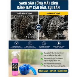COMBO FULL dụng cụ vệ sinh xích líp xe đạp siêu sạch, Bộ đồ bảo dưỡng xe đạp chuyên dụng CBVS_FULL 5