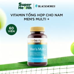 Viên Uống Herbs of Gold Men's Multi: Vitamin Tổng Hợp, Kẽm, Selen & Sức Khỏe Nam Giới 60 viên - Super Health 1