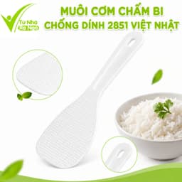 Muôi Cơm Chấm Bi Chống Dính Cán Dài Chịu Nhiệt Dễ Cầm Tay Phù Hợp Mọi Nồi Cơm Gia Đình GD364 1