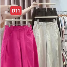 [Có Big Size] Combo 2 Quần Kaki Nữ Ống Suông Dáng Rộng Thời Trang - Quần Dài Nữ Cạp Chun Co Giãn Dễ Phối Đồ Q4 5