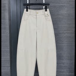 Quần Kaki Nữ Dáng Suông Màu Kem Cạp Cao - Quần Dài Nữ Ống Rộng Thời Trang Thanh Lịch Q5 Minh Minh Collection 3