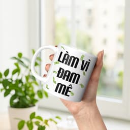 Ly sứ cốc sứ "LÀM VÌ ĐAM MÊ - MÊ TIỀN" in hình vịt trắng ôm vịt tiền, quà tặng bạn bè đồng nghiệp hài hước hot trend 5