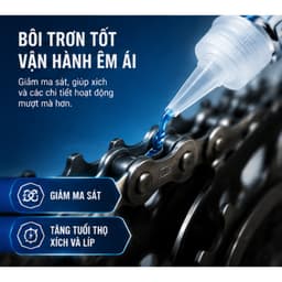 Dầu tra xích xe đạp thể thao, Hãng DAKKIN, Khô Nhanh 120ml, Chống Bẩn, Chống Bụi Xích DX04 5