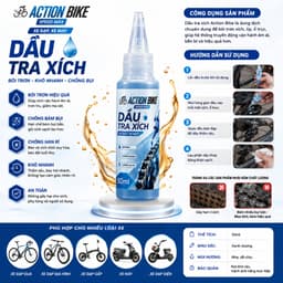 Dầu tra xích xe đạp thể thao, Hãng DAKKIN, Khô Nhanh 120ml, Chống Bẩn, Chống Bụi Xích DX04 4
