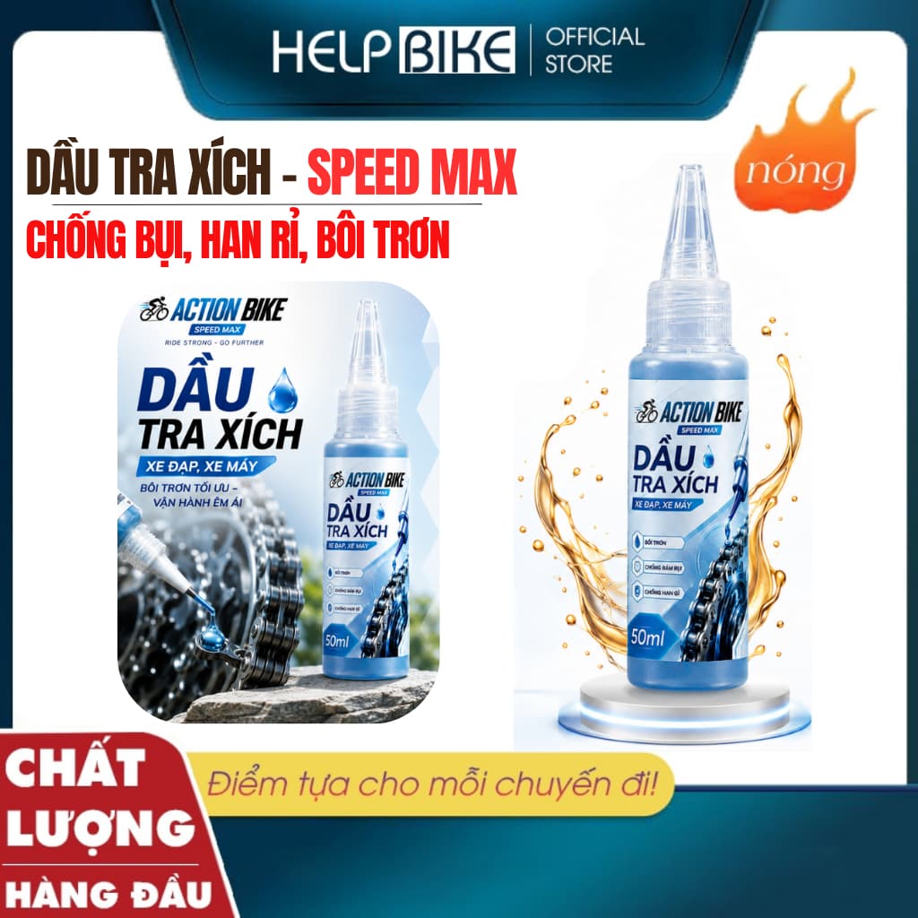 Dầu tra xích xe đạp thể thao, Hãng DAKKIN, Khô Nhanh 120ml, Chống Bẩn, Chống Bụi Xích DX04