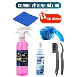 COMBO Vệ sinh bảo dưỡng xích líp siêu sạch, Bộ rửa xích chuyên dụng cho xe đạp tiện lợi - CBVS 3