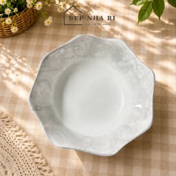 [ BepNhaRi ] Bộ Bát Đĩa Mặt Trời Thắp Hương Gia Tiên Vân Đá Marble – Bộ Đồ Cúng Trang Nhã, Sang Trọng 6