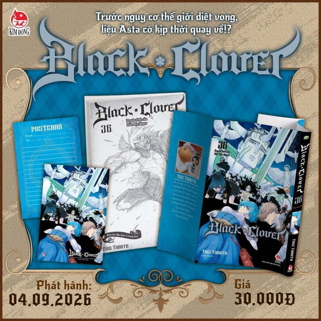 Truyện tranh - Black Clover k seal kèm Postcard - Lẻ tập tuỳ chọn
