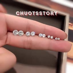 Khuyên tai nam nữ nụ đá trơn, bông tai nam thời trang unisex cá tính - KT208 - ChuotsStory 2