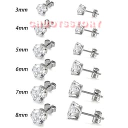 Khuyên tai nam nữ nụ đá trơn, bông tai nam thời trang unisex cá tính - KT208 - ChuotsStory 8