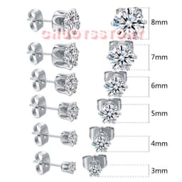 Khuyên tai nam nữ nụ đá trơn, bông tai nam thời trang unisex cá tính - KT208 - ChuotsStory 7