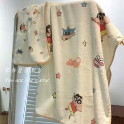Set 2 Khăn ( 1 Khăn Mặt 35-70cm - 1 Khăn Tắm 70-140cm) Hoạ Tiết Shin Dễ Thương 8