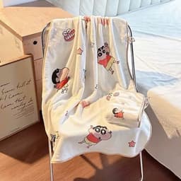 Set 2 Khăn ( 1 Khăn Mặt 35-70cm - 1 Khăn Tắm 70-140cm) Hoạ Tiết Shin Dễ Thương 2