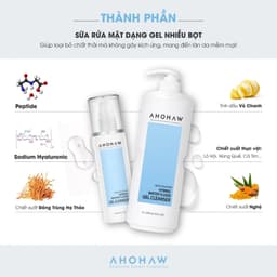 Gel rửa mặt dành cho mọi loại da Ahohwa Aqua Solution Hybrid Water Fluide Gel Cleanser 4