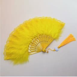 Quạt Cầm Tay Ren Lông Vũ (đã kèm tua rua) Vintage/ Quạt Trang Trí Cao Cấp – Phụ Kiện Chụp Ảnh, Biểu Diễn 8