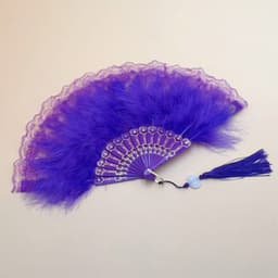 Quạt Cầm Tay Ren Lông Vũ (đã kèm tua rua) Vintage/ Quạt Trang Trí Cao Cấp – Phụ Kiện Chụp Ảnh, Biểu Diễn 4