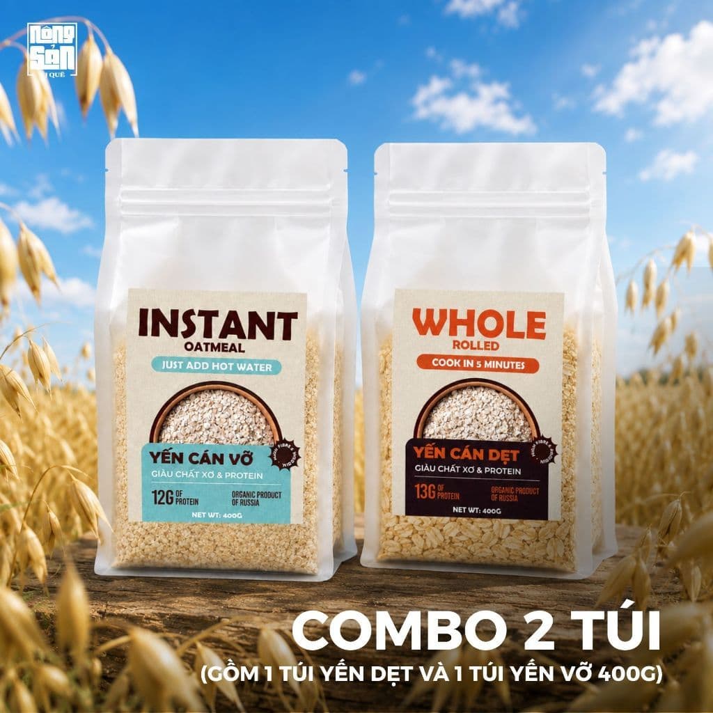 Yến Mạch Nhập Khẩu Nga Giàu Dinh Dưỡng Dùng Ngâm Qua Đêm Eatclean