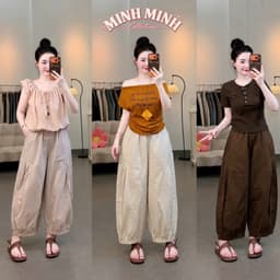 [FORM NẤM] Combo 2 Quần Nữ Dáng Bom Ống Rộng Bo Gấu Chất Gió - Quần Dài Nữ Form Rộng Dễ Phối Đồ Mặc Hằng Ngày Q8 2