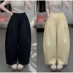 [COMBO 2 QUẦN GIÁ TỐT] Quần Nữ Ống Suông Chất Gió Xếp Ly Túi, Cạp Chun Co Giãn - Quần Dài Form Rộng Dễ Phối Đồ Q7 2