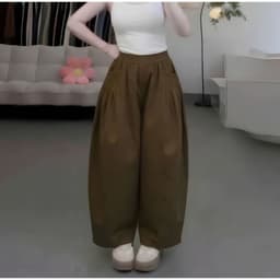 [COMBO 2 QUẦN GIÁ TỐT] Quần Nữ Ống Suông Chất Gió Xếp Ly Túi, Cạp Chun Co Giãn - Quần Dài Form Rộng Dễ Phối Đồ Q7 5