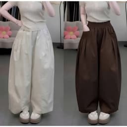 [COMBO 2 QUẦN GIÁ TỐT] Quần Nữ Ống Suông Chất Gió Xếp Ly Túi, Cạp Chun Co Giãn - Quần Dài Form Rộng Dễ Phối Đồ Q7 8
