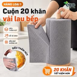 Cuộn Khăn Vải Lau Bếp Chống Dầu Mỡ Siêu Thấm Hút, Khăn Lau Bếp Đa Năng Tái Sử Dụng Nhiều Lần 1