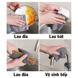 Cuộn Khăn Vải Lau Bếp Chống Dầu Mỡ Siêu Thấm Hút, Khăn Lau Bếp Đa Năng Tái Sử Dụng Nhiều Lần 3