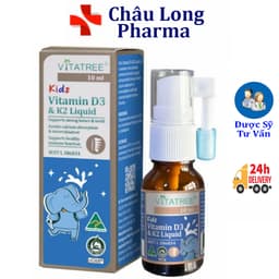 Vitamin D3 K2 Vitatree Plus DHA dạng xịt 10ml giúp trẻ phát triển não bọ và chiều cao 1