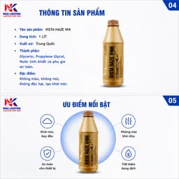 Dung dịch tạo khói Haze VISTA VHI khói mịn bay đều dùng cho máy Haze sân khấu, sự kiện, nhà rạp 2