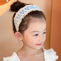 Set 2 băng đô cài tóc phối ren vintage không làm xẹp tóc - bờm tóc hoa nhí chụp ảnh, skincare, trang điểm tiện lợi 8