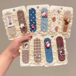 Set 2 băng đô cài tóc phối ren vintage không làm xẹp tóc - bờm tóc hoa nhí chụp ảnh, skincare, trang điểm tiện lợi 9