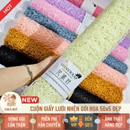 Cuộn giấy lưới nhện gói hoa 50x5 đủ màu form chuẩn bó hoa trang trí handmade DIY - Hoa Sáp Nhà Bơ 2