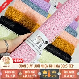Cuộn giấy lưới nhện gói hoa 50x5 đủ màu form chuẩn bó hoa trang trí handmade DIY - Hoa Sáp Nhà Bơ 3