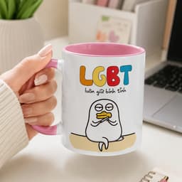 Ly cốc sứ LGBT - luôn giữ bình tĩnh quà tặng bạn bè đồng nghiệp hài hước, ý nghĩa dễ thương 8
