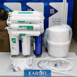 Máy Lọc Nước RO Karofi Livotec 218 10 Lõi Màng RO 50GPD Hàn Quốc Công Suất 10L/H 6 Lõi Chức Năng Hydrogen Khoáng 8