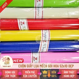 Cuộn giấy lụa mếch vân long gói hoa 52x10 form mỏng mềm mại bó hoa quà handmade DIY - Hoa Sáp Nhà Bơ 2