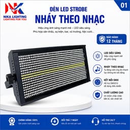 Đèn Strobe Đèn chớp led NIKA LED trắng dải LED vàng DMX cảm ứng âm thanh sân khấu, sự kiện 6