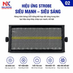 Đèn Strobe Đèn chớp led NIKA LED trắng dải LED vàng DMX cảm ứng âm thanh sân khấu, sự kiện 5