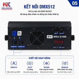 Đèn Strobe Đèn chớp led NIKA LED trắng dải LED vàng DMX cảm ứng âm thanh sân khấu, sự kiện 3