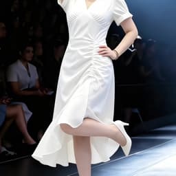 MẬP STYLE (47-90 KG) ĐẦM TRẮNG NHÚN EO, CHẤT COTTON HÀ LAN CO GIÃN, FORM NHÚN EO THON GỌN 6
